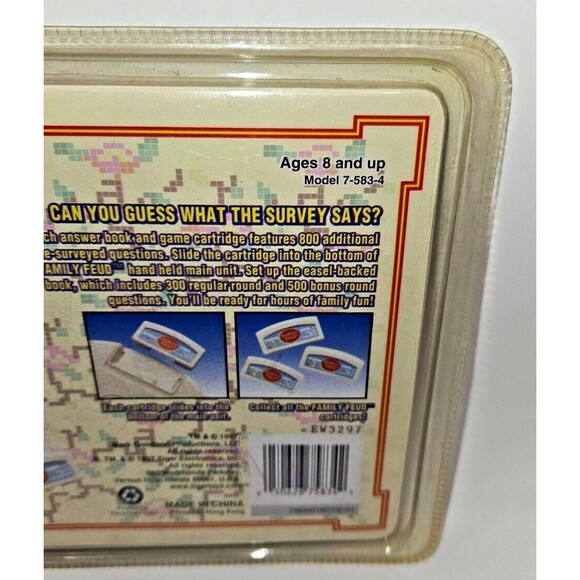 Vtg FAMILY FEUD GAME Cartridge 3 Tiger Toy Game & Answer Books Electronics NOS - Picture 6 of 8